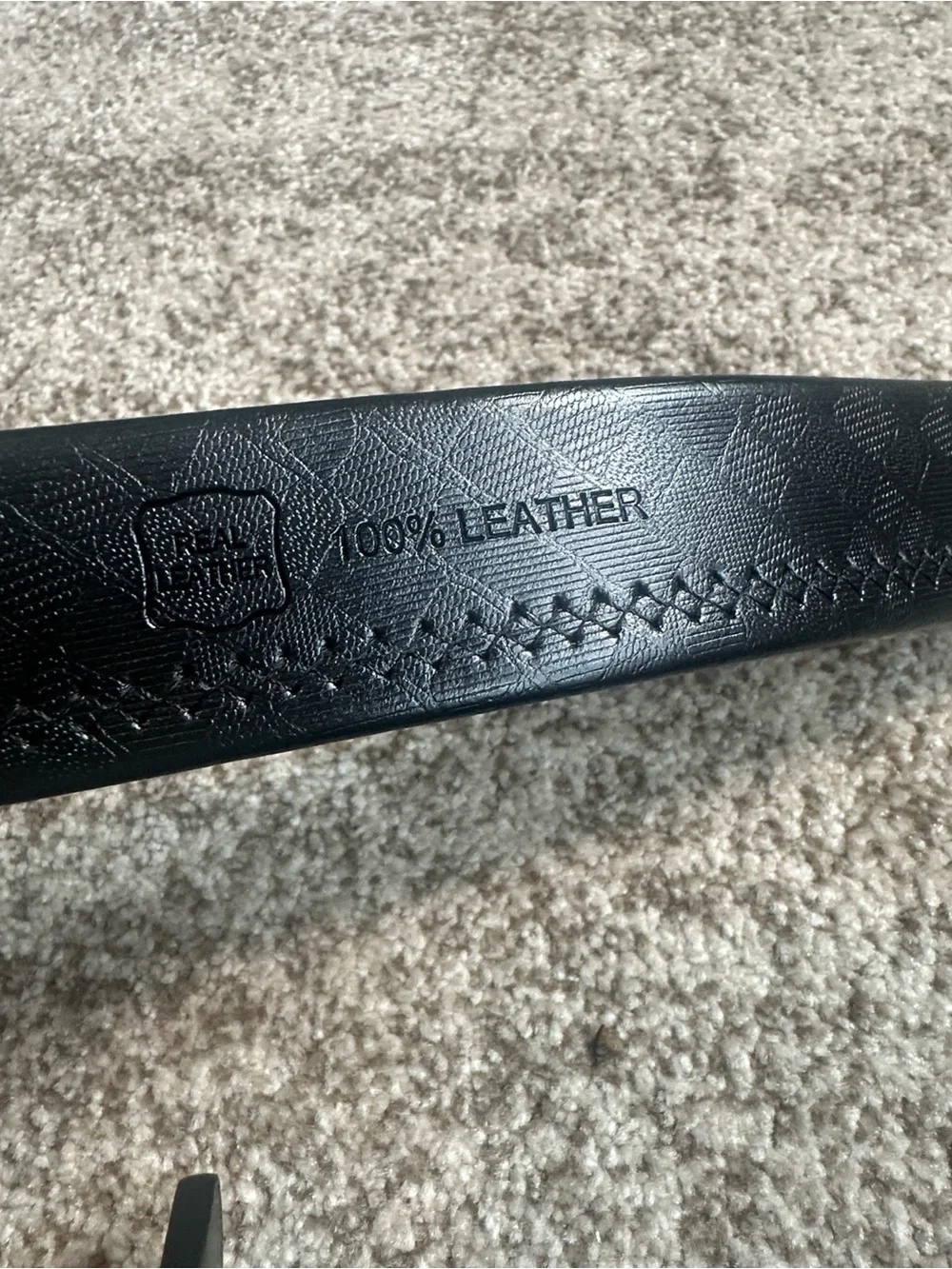 Lacoste Men’s Black Leather Belt 44